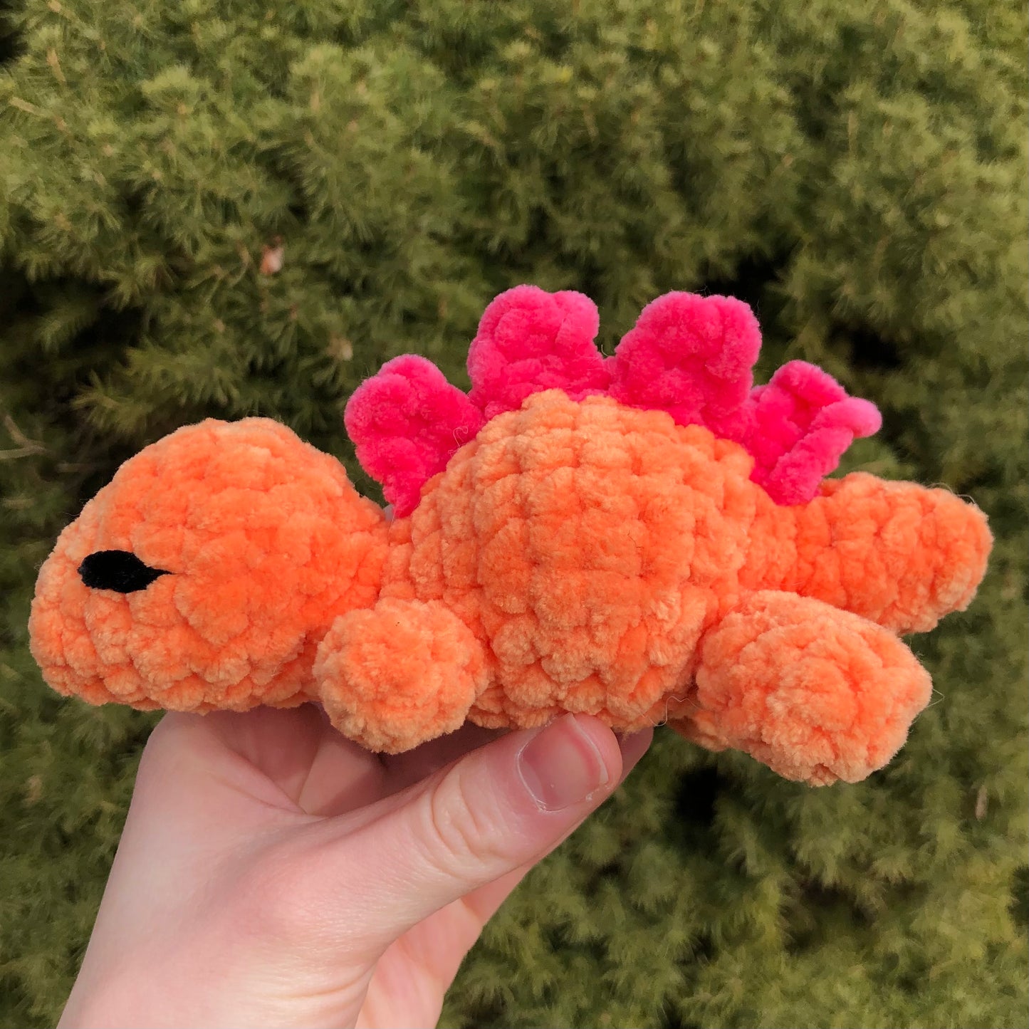 Orange and Pink Stegosaurus