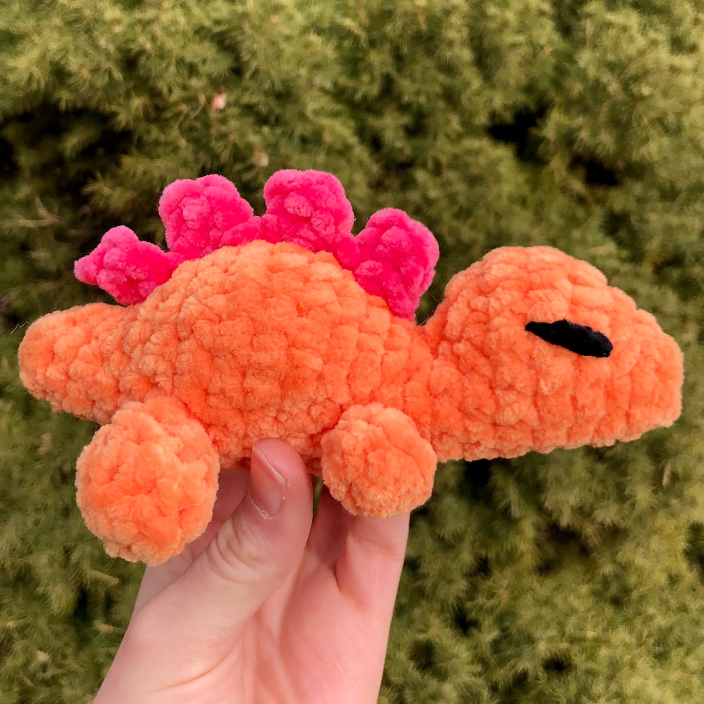 Orange and Pink Stegosaurus