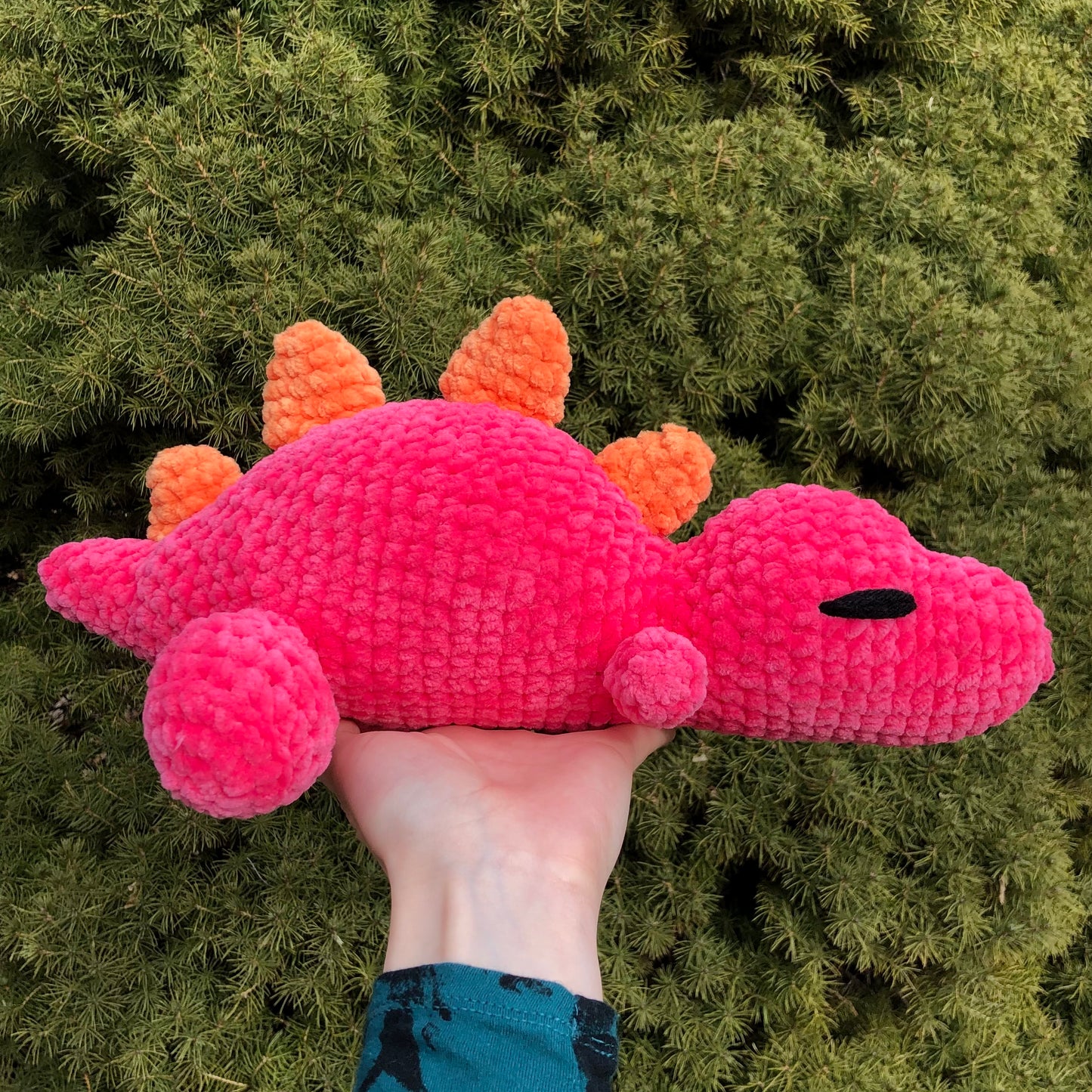 Orange and Pink Stegosaurus