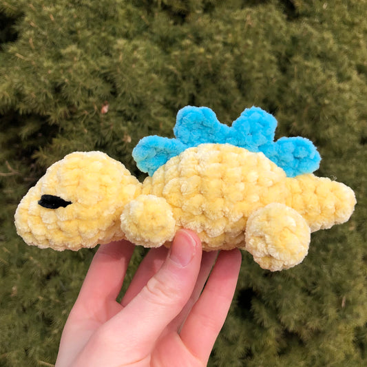Yellow and Blue Stegosaurus